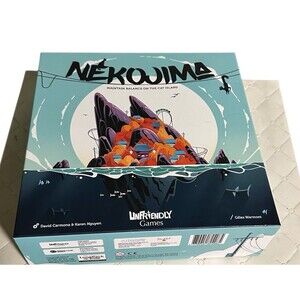 Nekojima Board Game by Hachette, Cat Island Balancing Game Complete